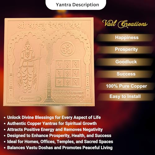 Image of Vastu Devta Yantra Copper Original for Door Entrance Main Door Home Pooja Office