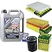 Produktbild Filter Set Inspektionspaket 5 Liter Liqui Moly Motoröl MoS2 Leichtlauf 10W-40 MANN-FILTER Innenraumfilter Luftfilter Ölfilter