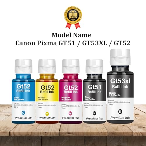 Image of Reffil Ink GT52 Compatible for HP 115, 310, 315, 319, 410, 415, 416, 419, 455, 500, 515, 520, 525, 530, 589, 615, 750, GT5810, GT5811, GT5820 Printers (GT52 Yellow Ink 1 Pcs)