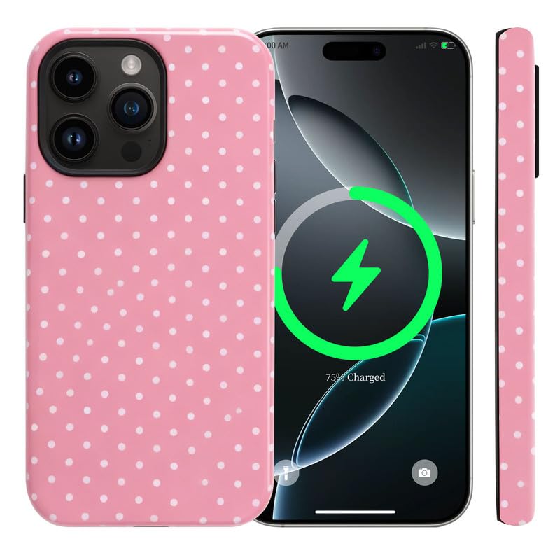 Coque iPhone 13 Pro Max à pois rose idéale pour un look tendance au quotidien et en soirée