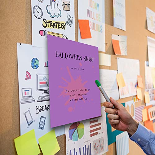 Papel de cartão em branco colorido premium - 21,6 cm x 27,9 cm - 25 folhas, Roxa