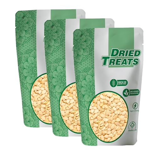 Image of Dried Treats Watermelon Seeds (Tarbooj Beej) 600 Grams (200g X 3) - Raw Watermelon Seeds Packed with Protein, Fiber & Energy to Support Focus & Stamina - Delicious Dried Seeds for Office Lunches, Kids' Study Snacks & Mom's Homemade Halwa, Laddu & Home Made Sweets | Whole Roasted Tarbooj Seed | Raw Watermelon Beej