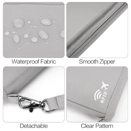 Image of Neck Wallet Lightweight RFID Blocking Waterproof Travel Pouch Passport Wallets for Women Men