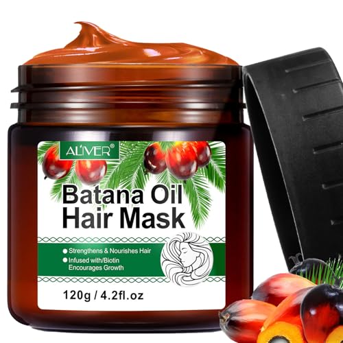 Batana Mascarilla Capilar para el Crecimiento del Cabello, Orgánica Mascarilla Capilar Previene la Caída del Cabello con Romero y Biotina, Ayuda con Fractura y Brillo para Hombres y Mujeres - 120g