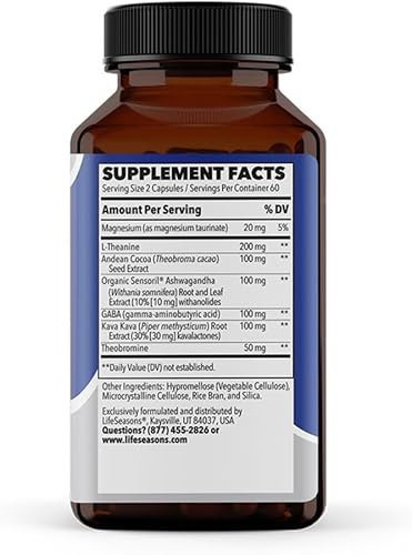 Vista 3 de Anxie-T - Suplemento para aliviar el estrés - Apoya el estado de ánimo y la concentración mental - Siéntete tranquilo y relajado - Alivia la tensión