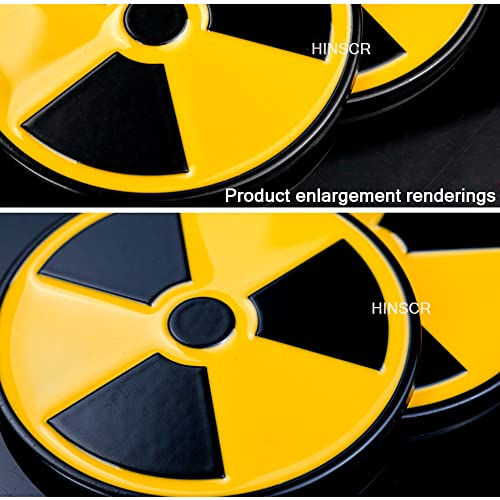 Hinscr Nuclear Radiation Danger Sign 3D Metal Car Emblem Decal Resi Dent Ev Il Radiation Hazard Warning Badge Self-Adhesive Sticker For Car Motorcycle #TOP5
