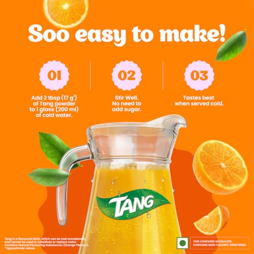 Image of Tang Orange Instant Drink Mix, 500 g (Pack of 3)