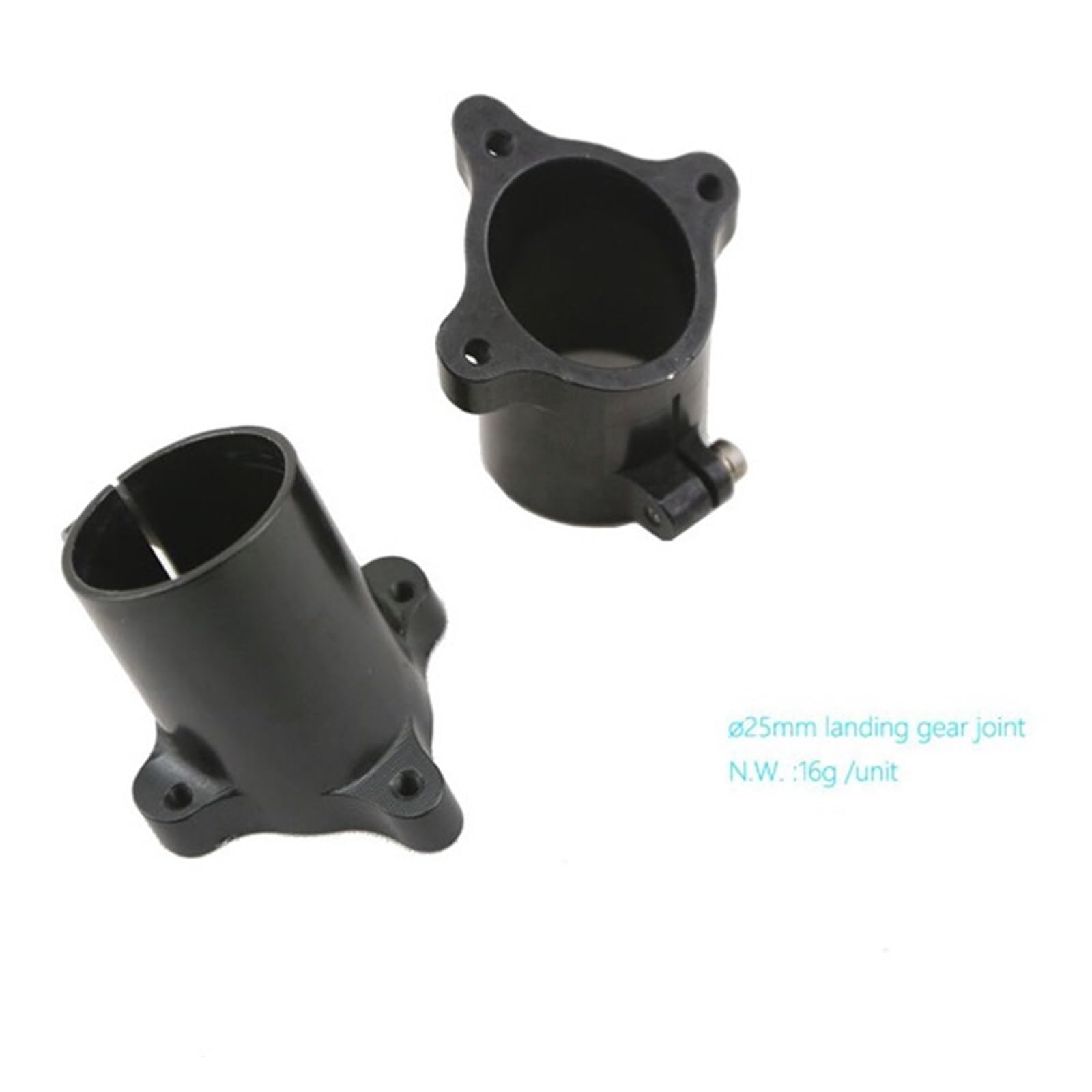Connettore 16/18/25 Mm, Carrello Di Atterraggio For Droni In Alluminio | Viti a doppio set lavorate a CNC for tubi in carbonio e alluminio, for telai di droni.(25mm (4pcs))