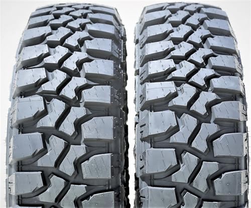 Set of 2 (TWO) Evoluxx Rotator M/T Mud Off-Road Light Truck Radial Tires-LT215/75R15 215/75/15 215/75-15 100/97Q Load Range C LRC 6-Ply BSW Black Side Wall
