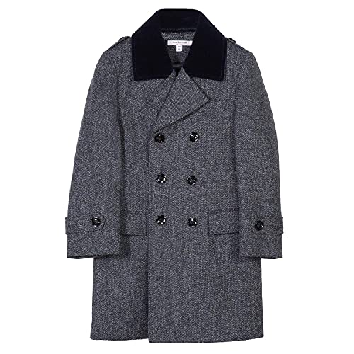 Image of Isaac Mizrahi Boy's 2-20 Velvet Collar Quilt Lined Wool Blend Peacoat