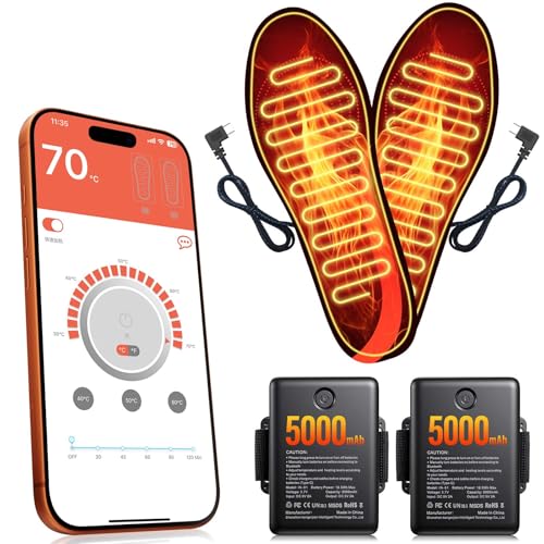 Rechargeable Heated Insoles with App