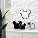 Disney Mickey Mouse Shaped Black 2 Piece Felt Nursery Storage Caddy - 1 Large, 1 Small