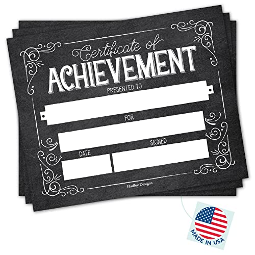 Papier pour certificat d'achèvement noir et blanc | Lot de 25 feuilles scolaires