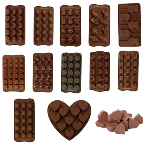 1st Silikon Chokladform Kärleksskal Star Lollipop Blad Små Dinosaurie Elliptisk Robot Silikon Kakform Bakningsutrustning (Size : Roses love gift boxK)