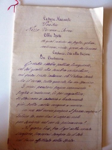 Manoscritto Poesie di Cesare Marverti - Soliera (