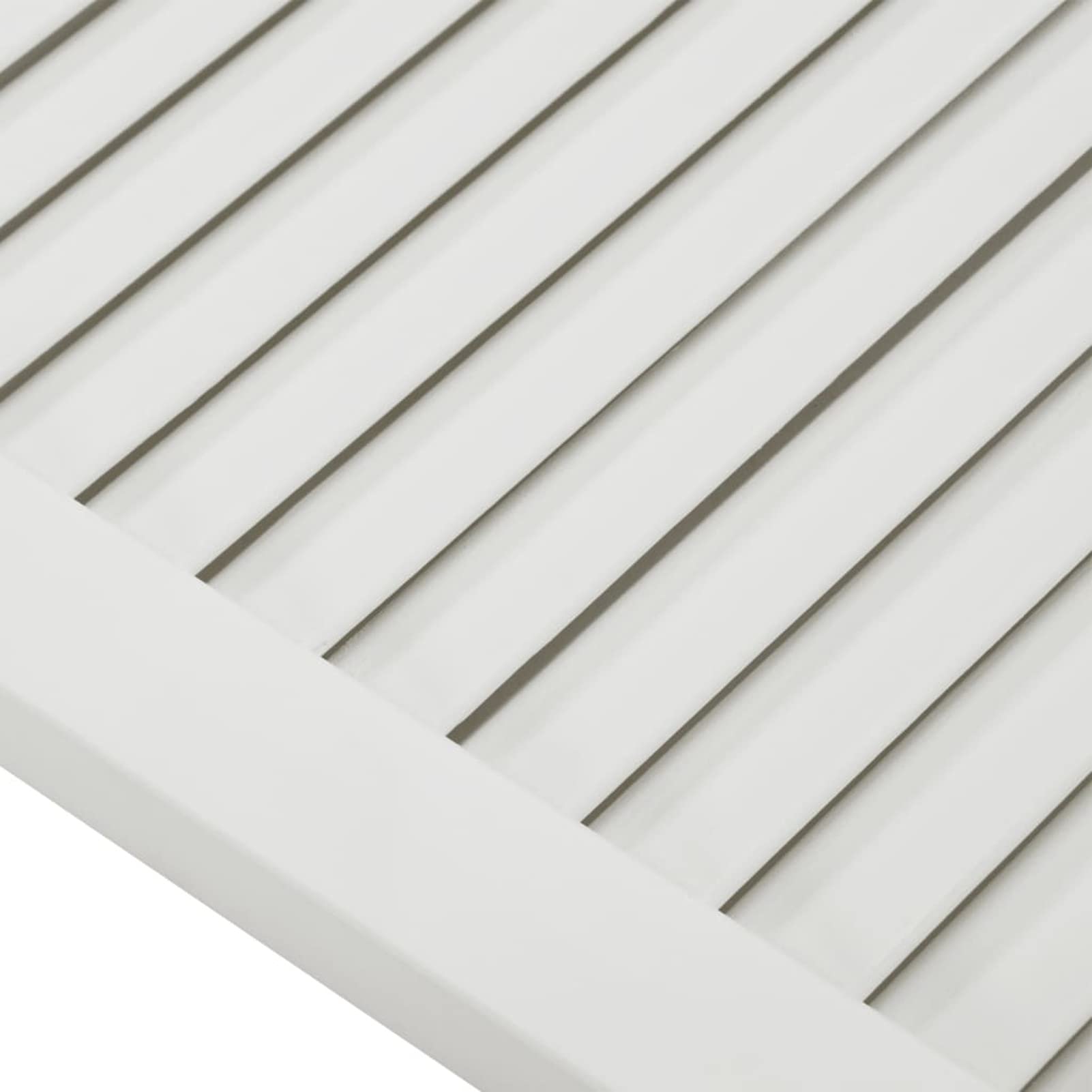 Tidyard Anta a Lamelle in Legno Massello di Pino, Anta in Legno di Pino Ventilato Aperto, Ante per Armadio a Doghe, Porta Interna a Doghe, Anta per Mobili Bianca 39,5x39,4 cm