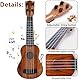Mini Gitarre, Kindergitarre, Spielzeug Gitarre, Ukulele Gitarre Spielzeug, Gitarre Spielzeughen, Ukulele Kinder mit 4 Verstellbaren Seiten, für Kinder, Kleinkinder, Mädchen (38cm / Mahagoni Farbe)