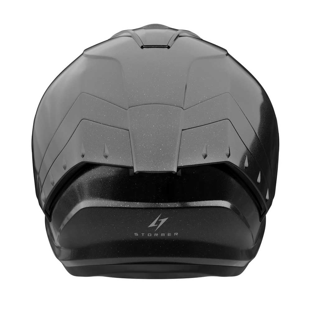 Szczękowy kask motocyklowy STORMER Blow Black Pearly – ECE 22.06, blenda przeciwsłoneczna, Pinlock, przystosowany do montażu interkomu Bluetooth