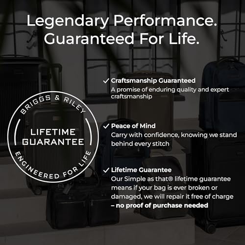 briggs amp riley essential 2234 carry on expandable spinner - luggage for travel suitcases with wheels softside rolling bag for men amp women self-repairing zipper - baseline collection black