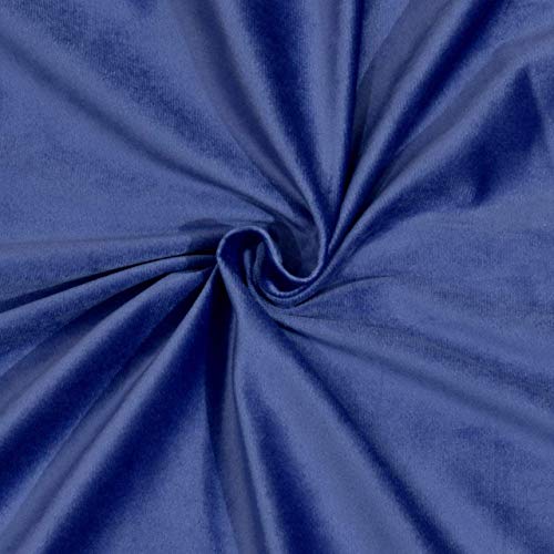 Image of High Sofa Quality Velvet Solid Grommet Room Darkening Eyelet Door Curtains for Living Room (7 Feet, Navy Blue) - Set of 2 Pieces