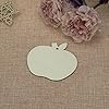 20pcs Apple Wood DIY Crafts Cutouts Wooden Apple Shaped Hanging Ornaments with Hole Hemp Ropes Wood Tags for Wedding Birthday Christmas Party Decorations #2