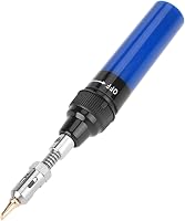 Walfront Gázos Forrasztópáka Készlet 1300°C Mini Égő Butángáz Ceruza Forrasztó Torch 8ml Tartály 35-45 Perc Kék 1