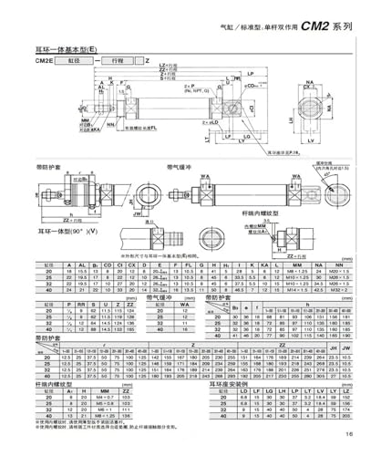 Vérin pneumatique CDM2E40 double effet pour automatisation compacte - 4