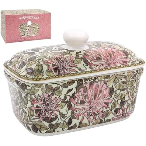 Lesser & Pavey Honeysuckle Butter Dish with Lid Cover