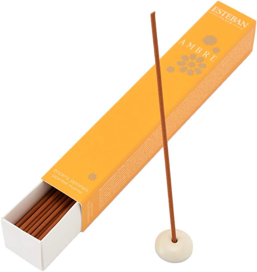 エステバン アンバー スティック 40本 お香 香立て付 インセンス 日本製