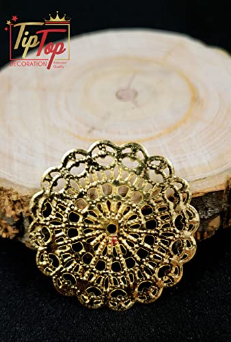 Image of Premium Golden Metal Charms Filigree Connectors for Craft and Jewellery Making Accessories DIY