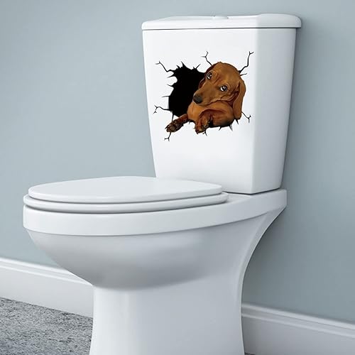 Miniatura 7 de Zpahq Adhesivo de vinilo 3D impermeable para perros para pared portátil ventana camión parachoques y refrigerador