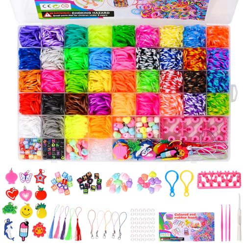 EITEYI 𝟴𝟬𝟬𝟬+ Elastique Bracelet Kit Enfant[𝐀𝐦é𝐥𝐢𝐨𝐫é] 𝟓𝟒 𝐆𝐫𝐢𝐥𝐥𝐞𝐬 Bricolage Élastique Loom Bands...