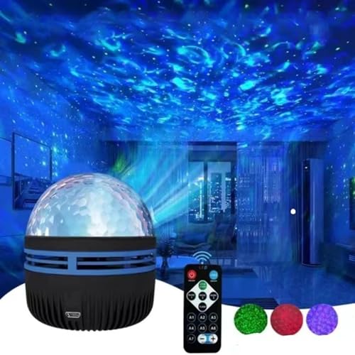 Proyector LED galaxia de luz boreal USB con mando para dormitorio 7