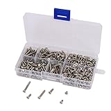 uxcell a16031400ux1463 M3 Thread 6mm-25mm Long Nickel Plated Flat Phillips Head Self-Tapping Screw Set 640 in 1