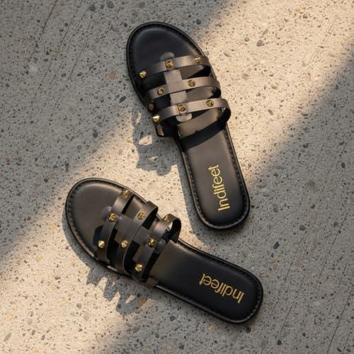 Image of Indifeet Stylish Studded Slip On Flats for Women