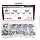 DYWISHKEY 310 Pieces M2 x 4mm/6mm/8mm/10mm/12mm/16mm/20mm, Stainless Steel 304 Hex Socket Head Cap Bolts Screws Nuts Kit with Hex Wrench