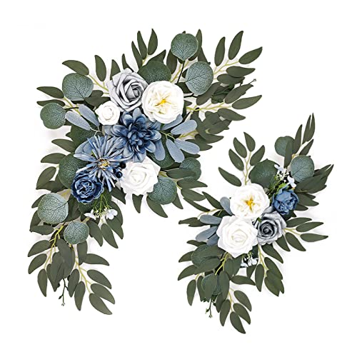 BEIJIALY 2pcs Wedding Arch Decor Rose Flower Swags