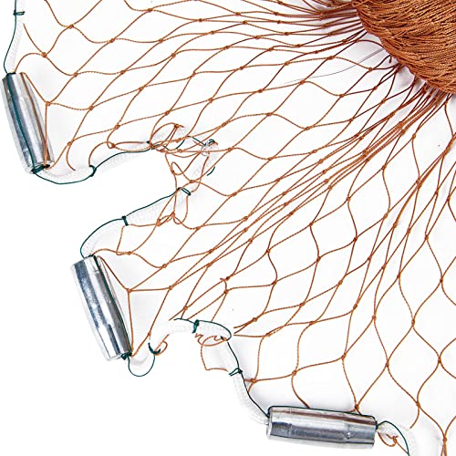 Saltwater Throw Fishing Cast Net With Mosquito Head Net For Fishing, Bait Trap Fish, 1/2 Mesh Size, 4Ft #TOP3