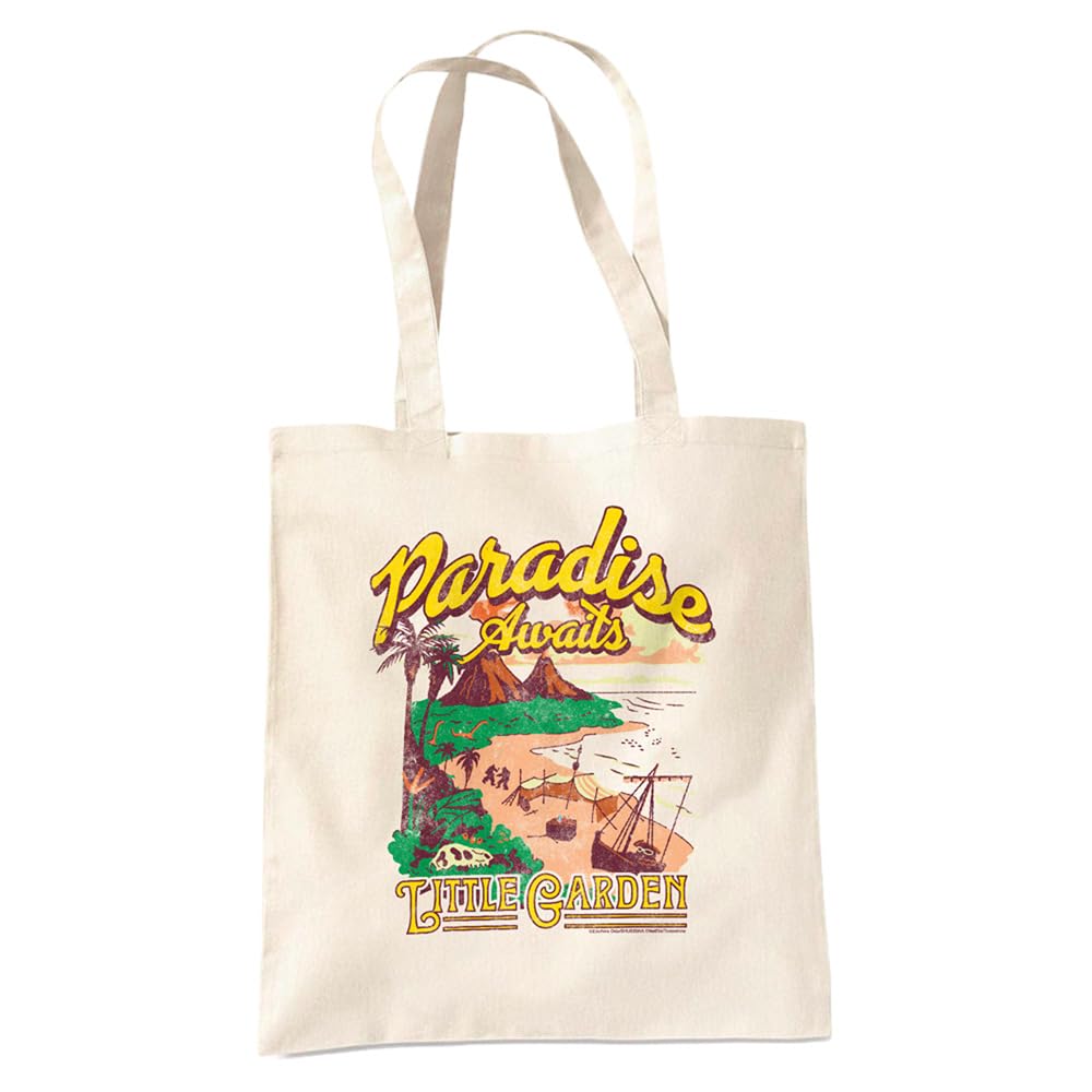 One Piece Paradise Awaits Little Garden Grocery Travel Reusable Tote Bag, Natural