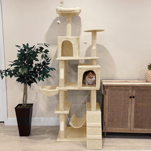 Torre para gatos de 75 pulgadas para interiores miniatura 2