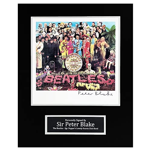 Photo dédicacée de Sir Peter Blake de Firma Stella – Autographe des Beatles – Véritable dédicacé à la main avec COA… - Les Beatles, Paul McCartney, John Lennon, RIngo Starr, George Harrison Photo dédicacée de Sir Peter Blake de Firma Stella – Autographe des Beatles – Véritable dédicacé à la main avec COA…
