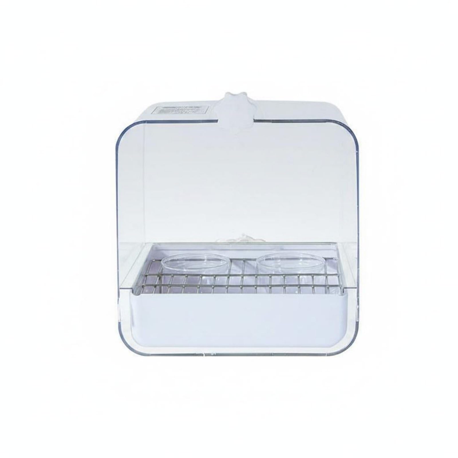 Transparent Design Large Capacity Bird Bath Easy to Clean Hanging Bird Bath Container Drop Resistant Parrot Shower Container for Cockatiels, Lovebirds, Small Birds, White, Ss Anti-Splash Bowl-image-42