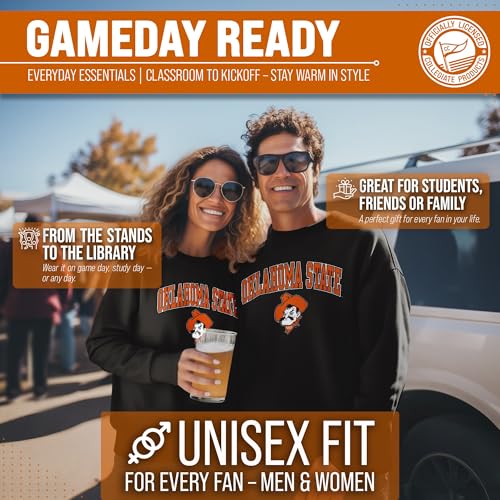 Image of NCAA College Sweatshirt Fleece Crewneck Pullover for Men and Women | Officially licensed NCAA college gameday crewneck pullover - 9 oz fleece lined sweatshirt with arch and logo design