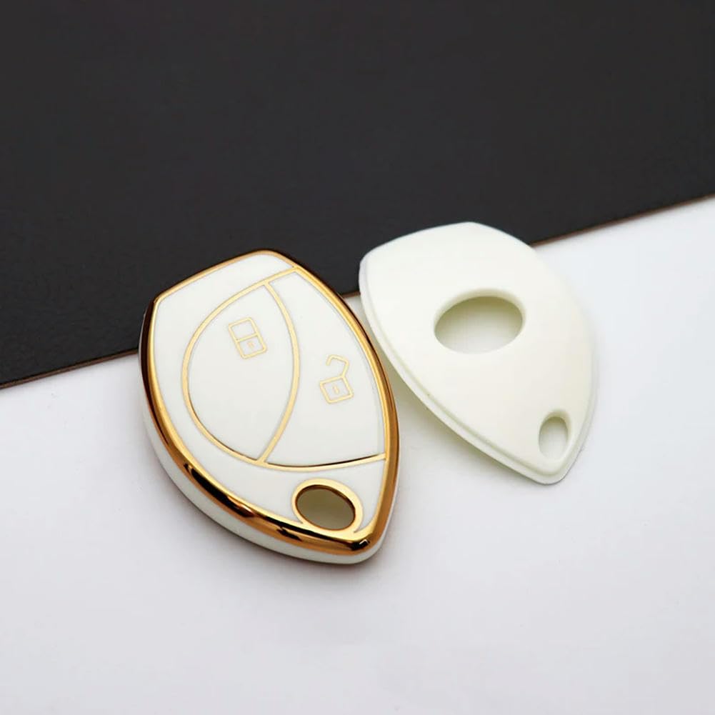 ontto Custodia Intelligente per Chiave Auto, Adatta per Toyota Malaysia Truguard VG Alarm Cobra per Renault Logan TPU Custodia Portachiavi 3 Tasti Beige