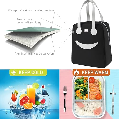 Image of NFI essentials Insulated Lunch Bag for Men Women Large Tiffin Carry Bag Travel Lunch Box Organizer for Office, School, College, Leak-Proof Lunch Cooler Bag