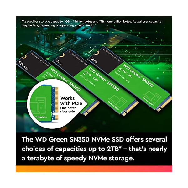WD Green SN350 1TB NVMe SSD Gen3 PCIe, QLC, M.2 con 3,200 MB/s - Image 4