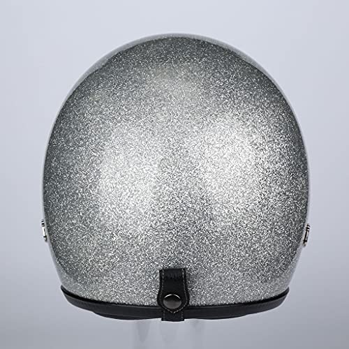 Motorcycle Retro 3/4 Half Helmet Skull Cap For Men Women, Dot Approved Baseball Cap Motorcycle Helmet Adults Open Face Motorbike Helmet Moped Jet Style Scooter Helmet Flash Purple #TOP2