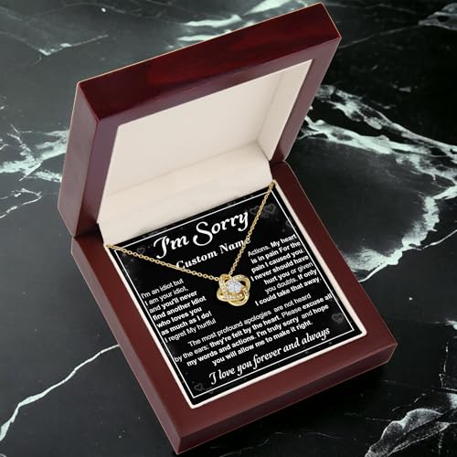 Custom I'm Sorry Necklace For Her, Im Sorry For Hurting You Gift, Forgive Me Gifts For Her, I Love You I'm Sorry Necklace Gift, Apologize Necklace For Wife Girlfriend Soulmate, Apology Love Necklace2