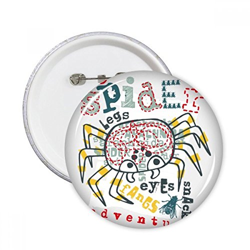 Badge bouton araignée vêtement pins décoratif taille M pour masquer un accroc