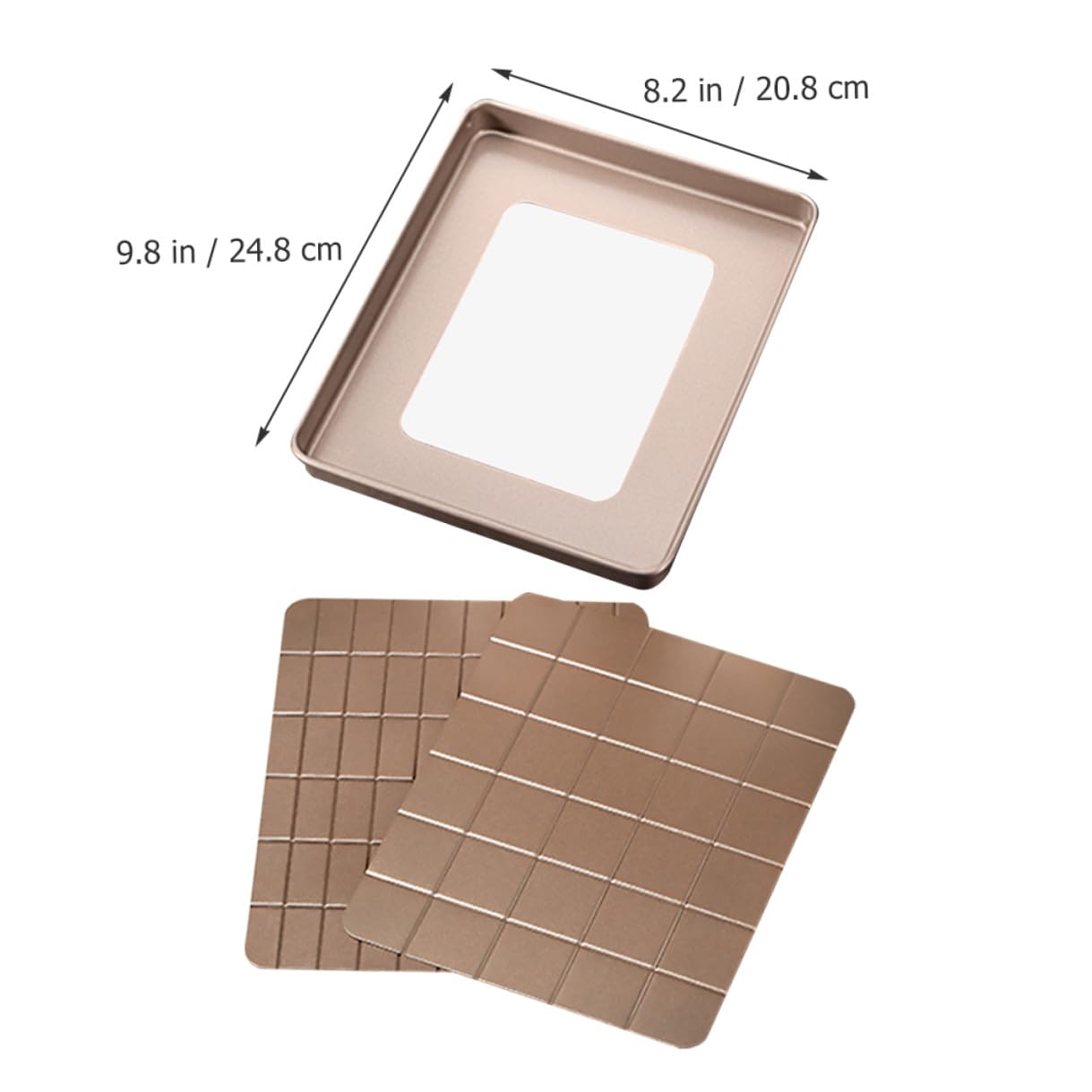 Gadpiparty Set Stampi per Torrone in Metallo Resistente con Griglia Integrata, Facile da Pulire e Anti-deformazione, per Cucina e Preparazioni Dolciarie Professionali